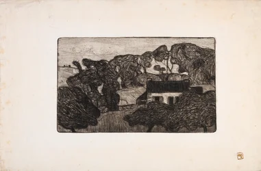 Ferme entourée dArbres (gospodarstwo otoczone drzewami)
